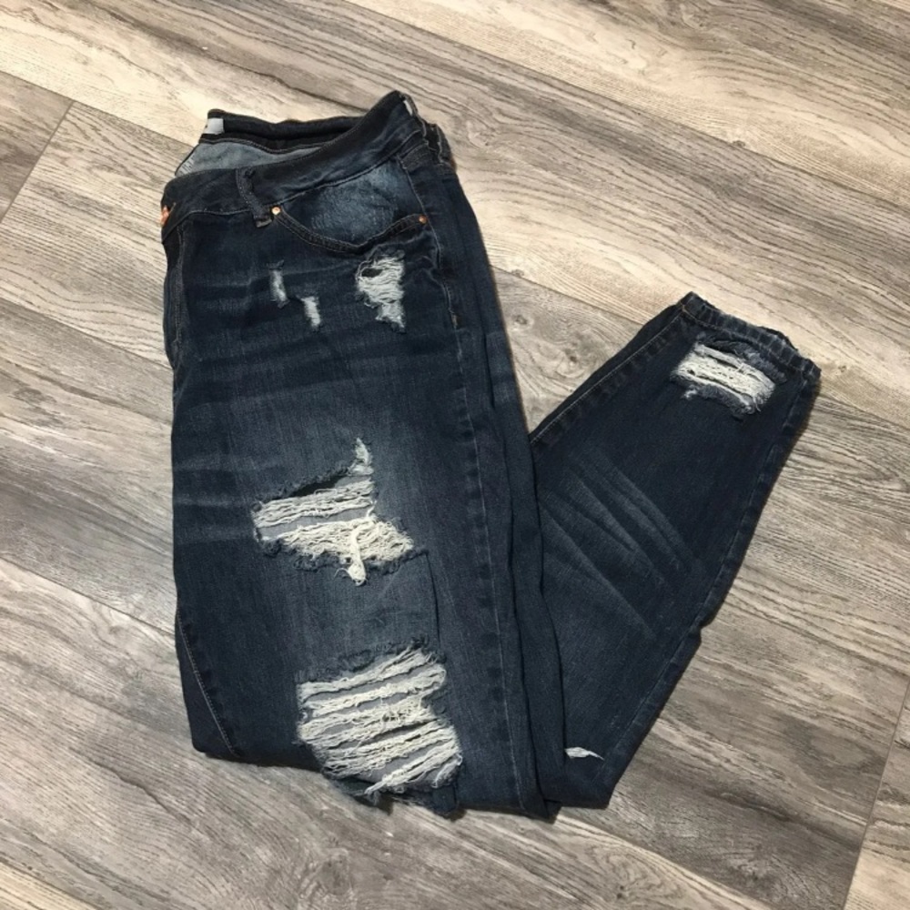 Distressed jeans